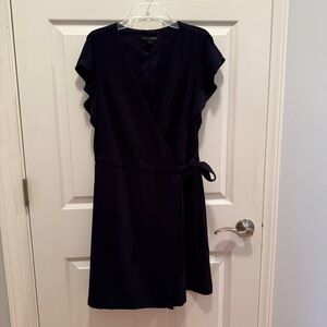 Banana Republic Navy Wrap Dress with V-Neck